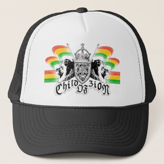 Rasta Reggae Royal Crest Trucker Pet (Voorkant)