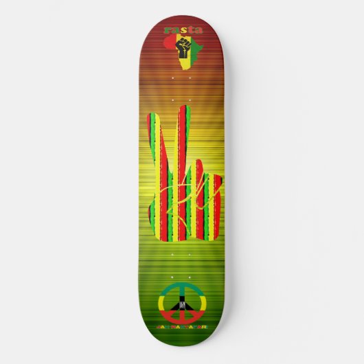 Rasta Reggae Skateboard (Voorkant)
