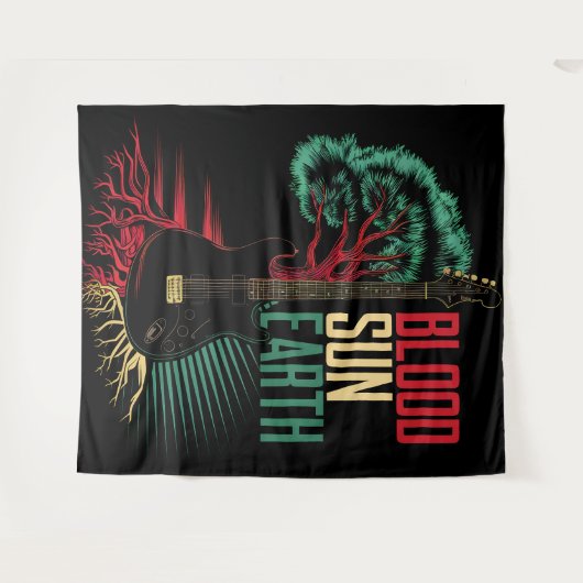 RASTA REGGAE WANDTAPIJT WANDKLEED (Voorkant (horizontaal))