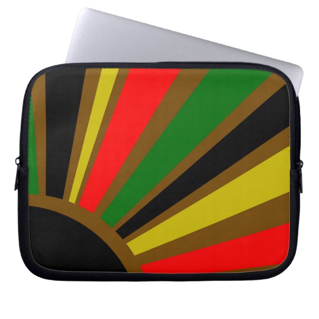 Rasta Restyled Rising Sun Laptop Sleeve (Voorkant)