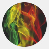 rasta ronde sticker (Voorkant)