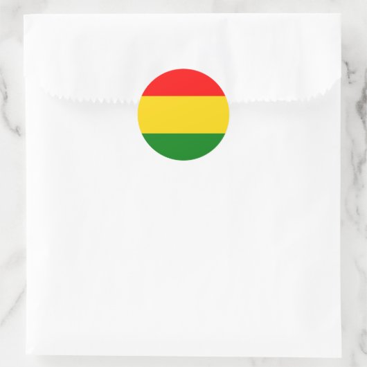 Rasta Ronde Sticker (Tas)