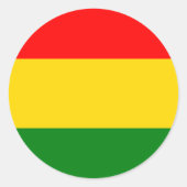 Rasta Ronde Sticker (Voorkant)