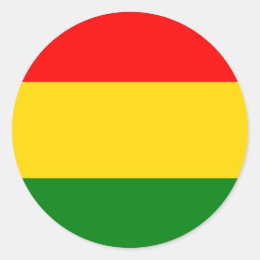 Rasta Ronde Sticker (Voorkant)