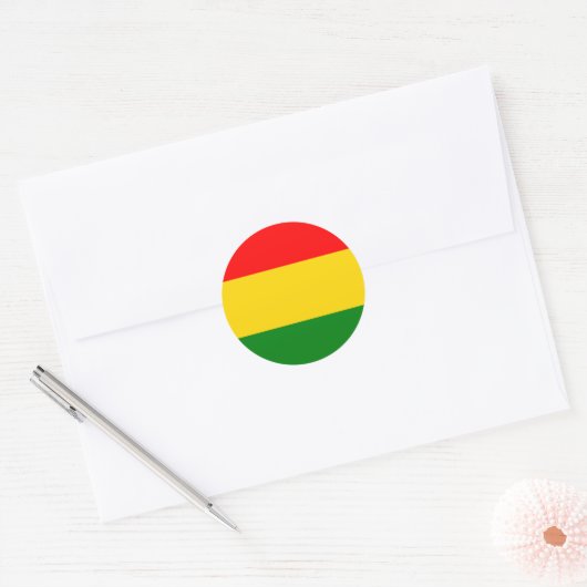 Rasta Ronde Sticker (Envelop)