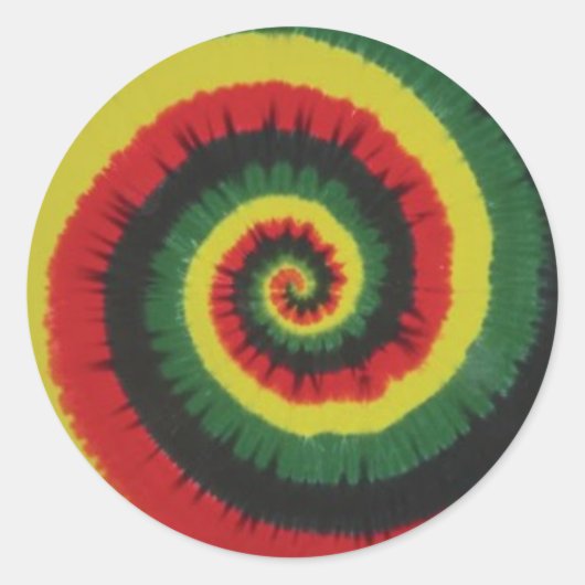 Rasta Ronde Sticker (Voorkant)