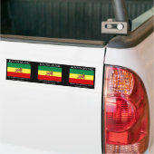 Rasta - Roots Music Ethiopia Flag Lion Judah Bumpersticker (Op Truck)