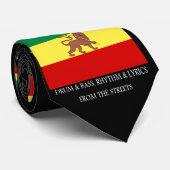 Rasta - Roots Music Ethiopia Flag Lion Judah Stropdas (Opgerold)