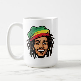 Rasta Roots & Reggae Rhythms - Iconic Bob Marley Koffiemok