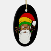 Rasta Santa Claus Christmas Keramisch Ornament (Rechts)