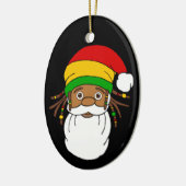 Rasta Santa Claus Christmas Keramisch Ornament (Links)