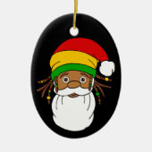 Rasta Santa Claus Christmas Keramisch Ornament (Voorkant)