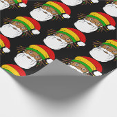 Rasta Santa Claus Jamaican Christmas Cadeaupapier (Hoek)