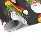 Rasta Santa Claus Jamaican Christmas Cadeaupapier (Rol Hoek)