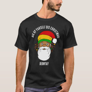 Rasta Santa Claus Vrolijk Kerstfeest T-shirt