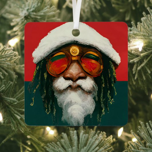 Rasta Santa I Ornament (Insitu)