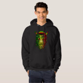 Rasta Scottish Highland Cow  Scottish Stoner Cow Hoodie (Voorkant volledig)