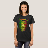 Rasta Scottish Highland Cow  Scottish Stoner Cow T-shirt (Voorkant volledig)