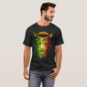 Rasta Scottish Highland Cow  Scottish Stoner Cow T-shirt (Voorkant volledig)