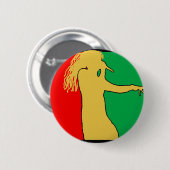 Rasta Singer Silhouette Ronde Button 5,7 Cm (Voorkant /achterkant)