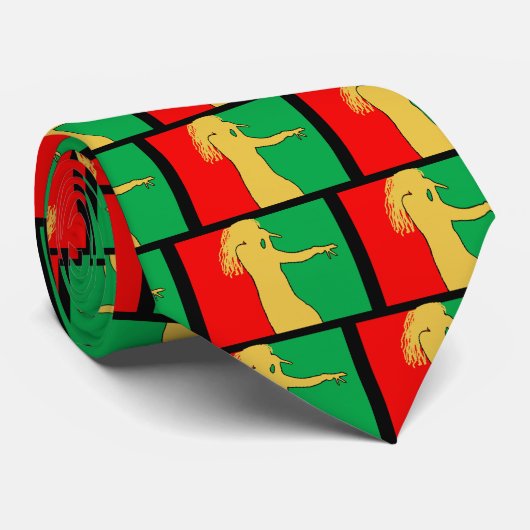 Rasta Singer Silhouette Stropdas (Opgerold)