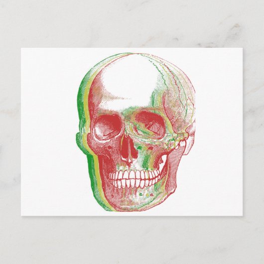 Rasta Skull Briefkaart (Voorkant)