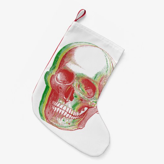 Rasta Skull Kleine Kerstsok (Voorkant (Hangend))