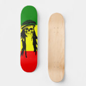 Rasta Skull Skateboard (Voorkant)