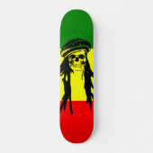 Rasta Skull Skateboard (Voorkant)