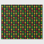 Rasta Skulls Cadeaupapier (Vlak)