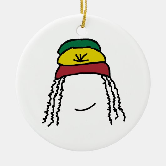 Rasta Smile Keramisch Ornament (Voorkant)