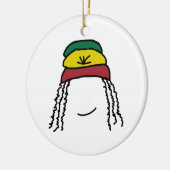 Rasta Smile Keramisch Ornament (Links)