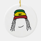 Rasta Smile Keramisch Ornament (Achterkant)