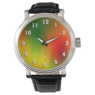Rasta Splash of Color Horloge