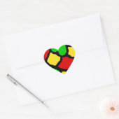 Rasta Spots Hart Sticker (Envelop)
