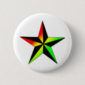 Rasta Star Ronde Button 5,7 Cm (Voorkant)