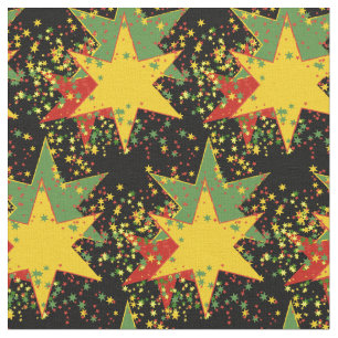 Rasta Starburst Fabric in de Rasta Colors Stof