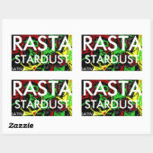 RASTA STARDUST SATIVA RECHTHOEKIGE STICKER (Vel)
