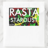 RASTA STARDUST SATIVA RECHTHOEKIGE STICKER (Tas)