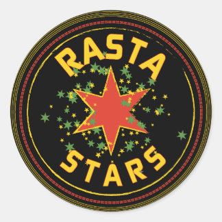 Rasta Stars Ronde Sticker