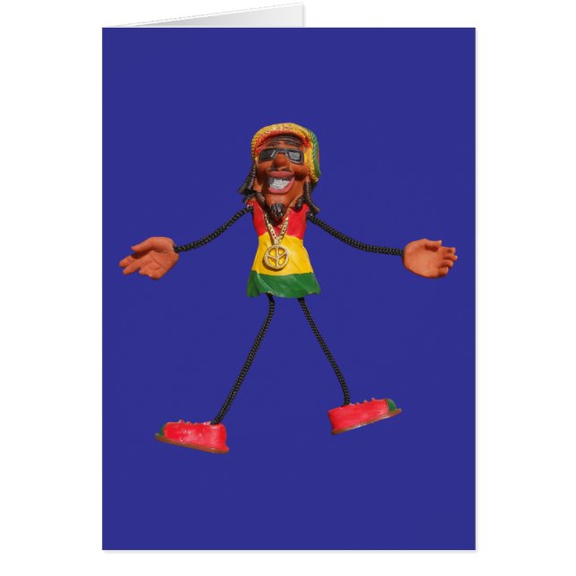 Rasta Stick Figuur met Gold Peace Sign (Voorkant)