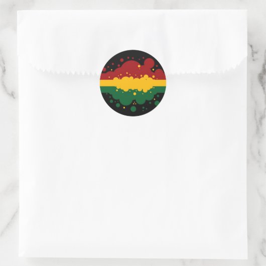 rasta-sticker ronde sticker (Tas)
