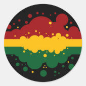 rasta-sticker ronde sticker (Voorkant)