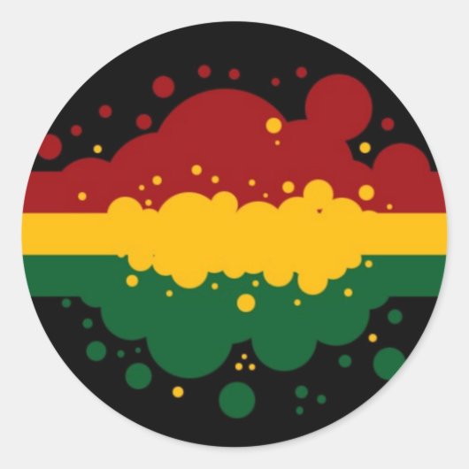 rasta-sticker ronde sticker (Voorkant)
