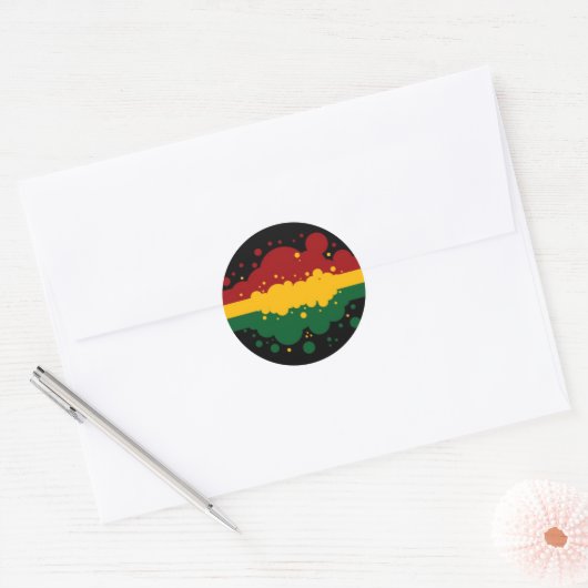rasta-sticker ronde sticker (Envelop)