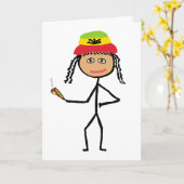 Rasta Stokvrouw Kaart (Gele Bloem)