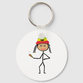 Rasta Stokvrouw Sleutelhanger