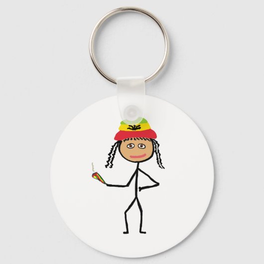 Rasta Stokvrouw Sleutelhanger (Voorkant)