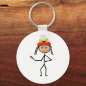 Rasta Stokvrouw Sleutelhanger (Achterkant)