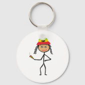 Rasta Stokvrouw Sleutelhanger (Achterkant)